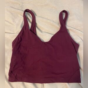 Lululemon Maroon align crop top size 6